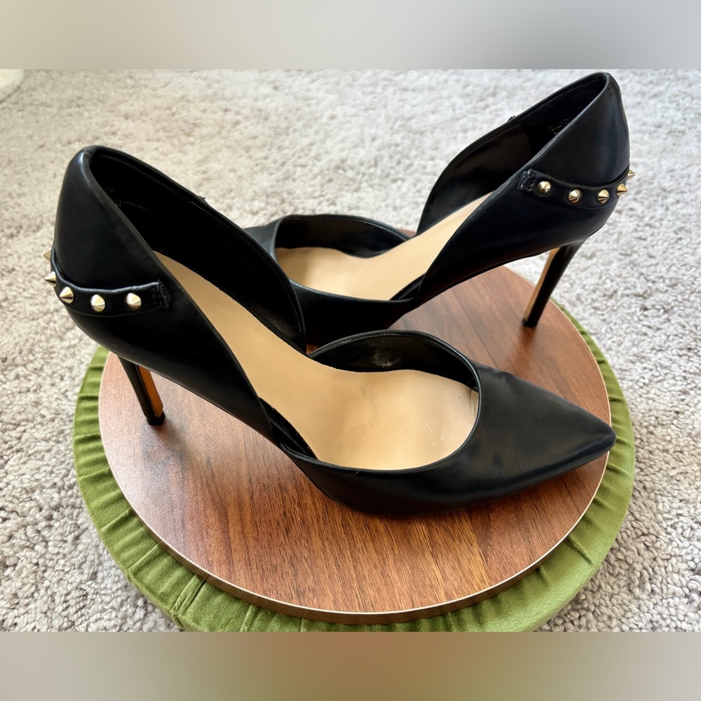 Jennifer Lopez Black Studded Heels